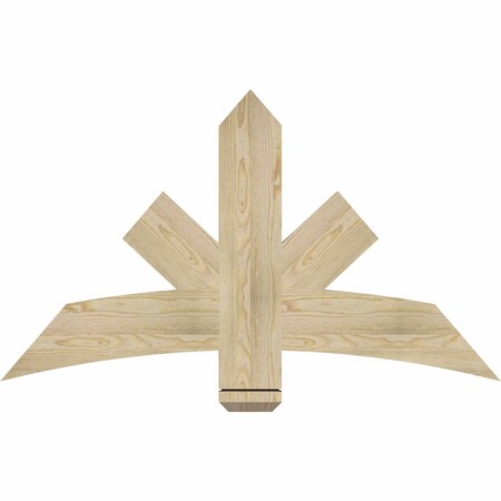 Ekena Millwork Alberta Rough Sawn Timber Gable Bracket, Douglas Fir, 48"W x 28"H x 2"D x 6"F, 14/12 Pitch GBW048X28X0206ALB00RDF